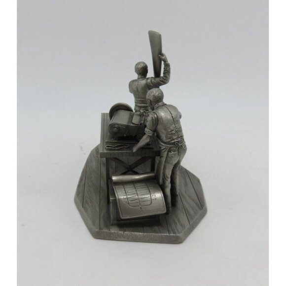 Deutsches Museum Wright Brothers Airplane Inventors Pewter Figure Vintage - Picture 4 of 7